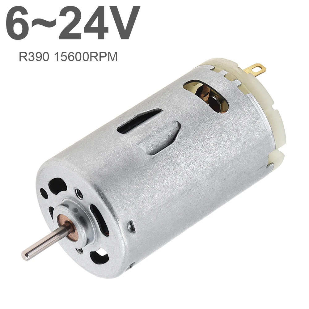 มอเตอร์390จอ DC DC6-24V ความเร็วสูง15600รอบต่อนาทีมอเตอร์แปรงแรงบิดขนาดใหญ่สำหรับของเล่น DIY เครื่องใช้ไฟฟ้าขนาดเล็ก