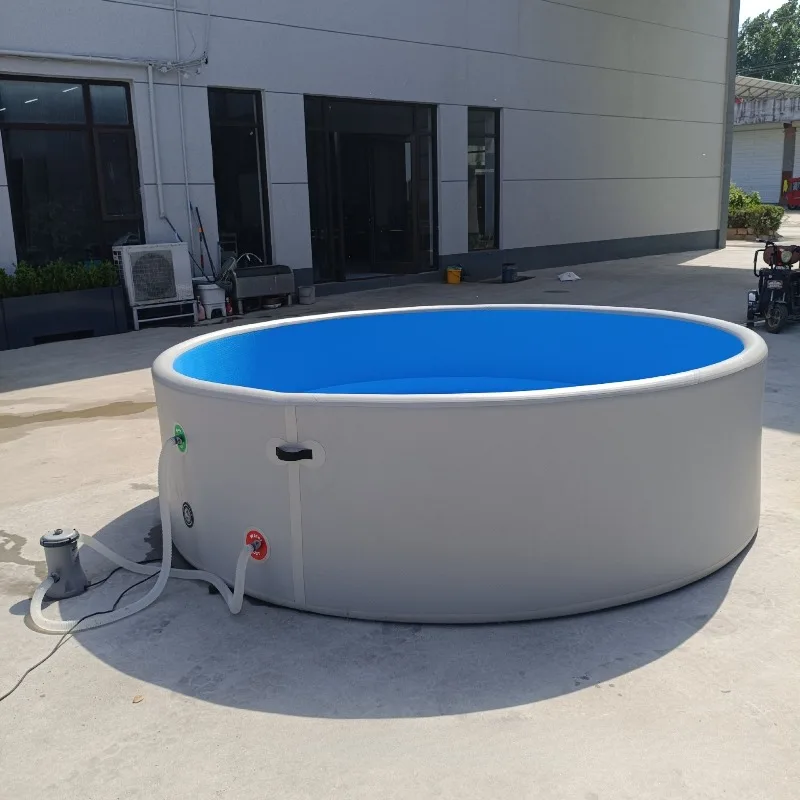 500x100cm Round Inflatable Pool Large Family Swimming Pool Outdoor Foldable Water Pond for Adults Kids Backyard Summer Fun