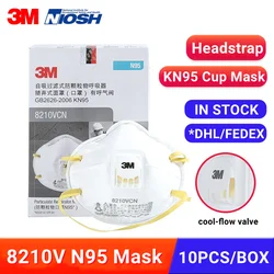 3M N95 8210V 8210VCN Respirator Dust Masks KN95 Mascarilla NIOSH Valve Particles Mask PM2.5 Respiratory Protection Men Outdoor