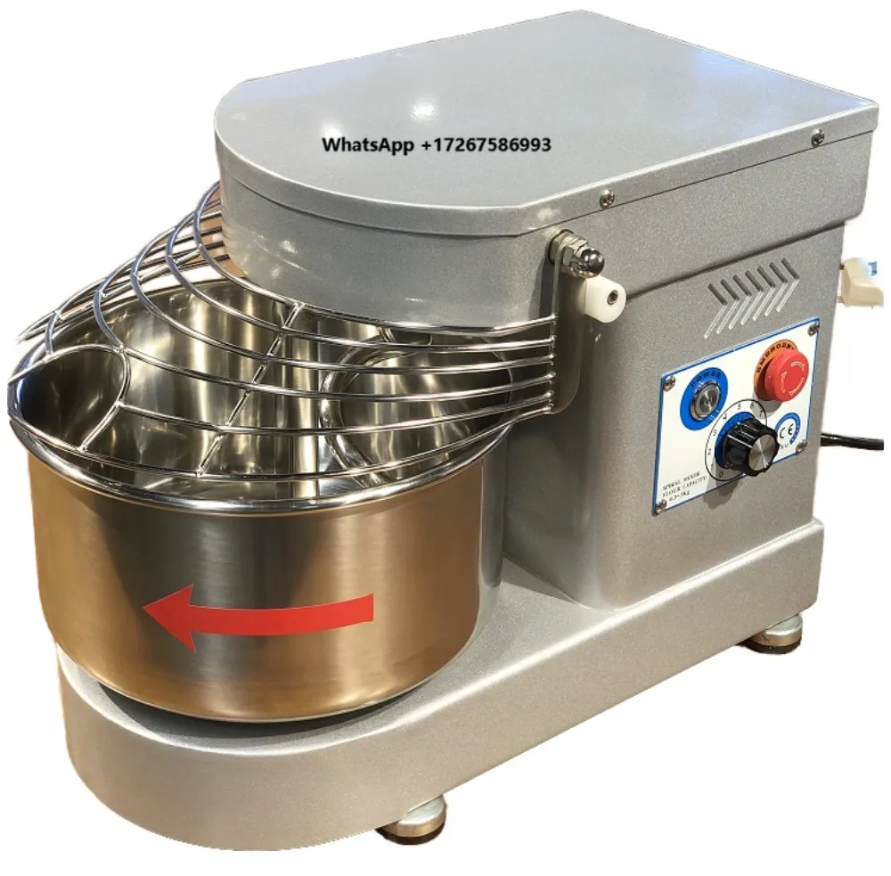 Bakery Equipment 7L Countertop Spiral Dough Mixer 750W 220-240V 1 Year Warranty New Dough Mixer