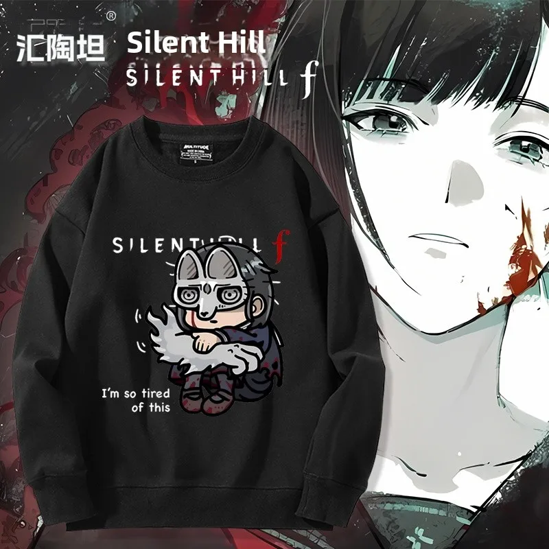 

Худи Silent Hill F Child Collaborative, осенне-зимняя, утепленная, комфортная, с длинными рукавами, круглым вырезом, свитшот