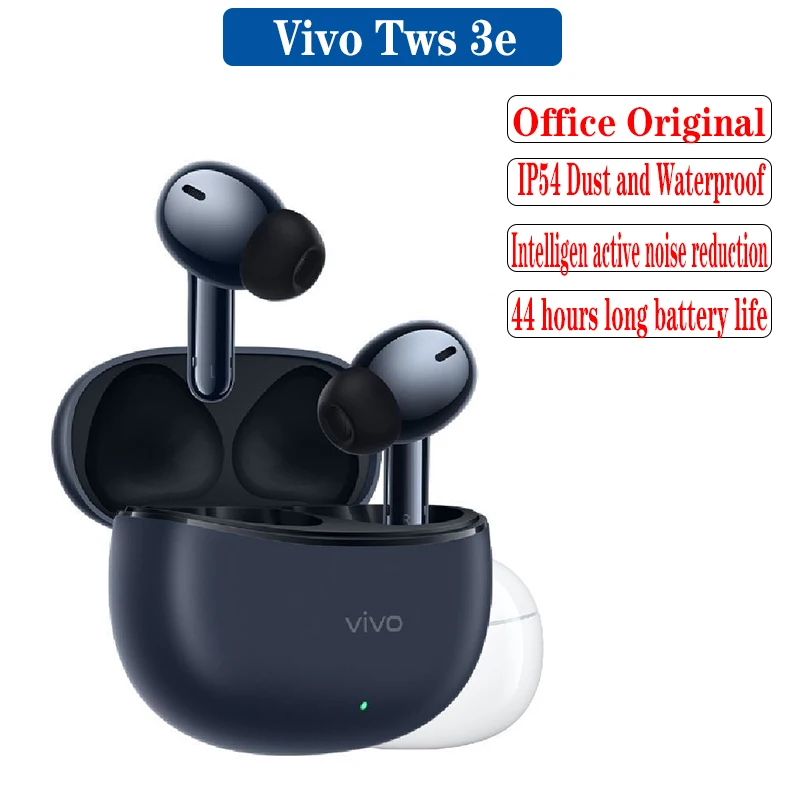 Original Authentic Vivo TWS 3e Wireless Earphone 44 hours long battery life headset Intelligen active noise reduction Earbuds