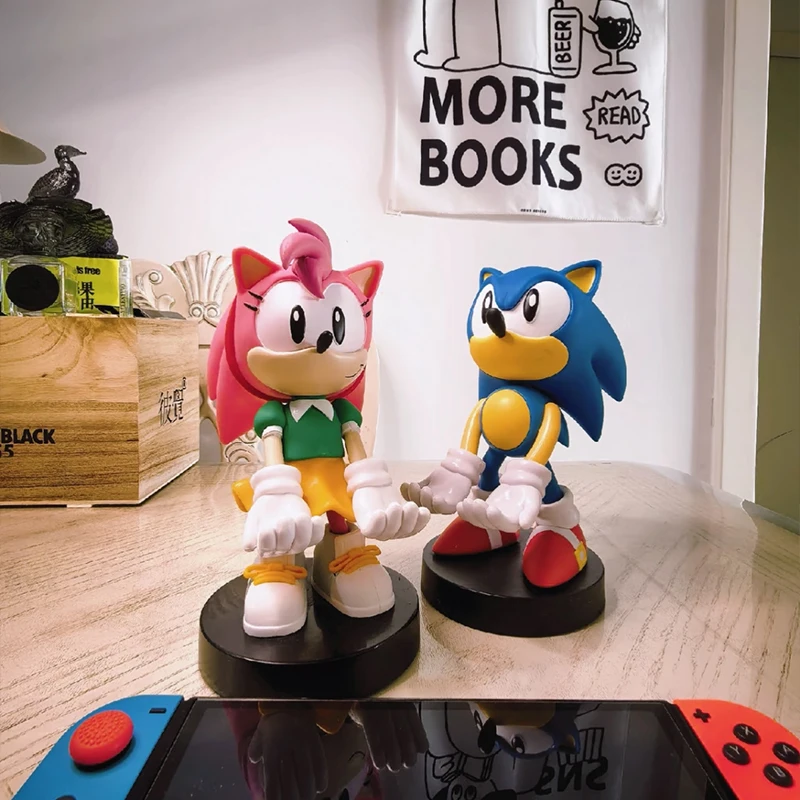 Soporte para Control de Videojuegos de Sonic The Hedgehog, Figura de Amy Rose, Soporte para Teléfono, PS5, Switch, Modelo de Juguete, Regalo para Niños y Niñas