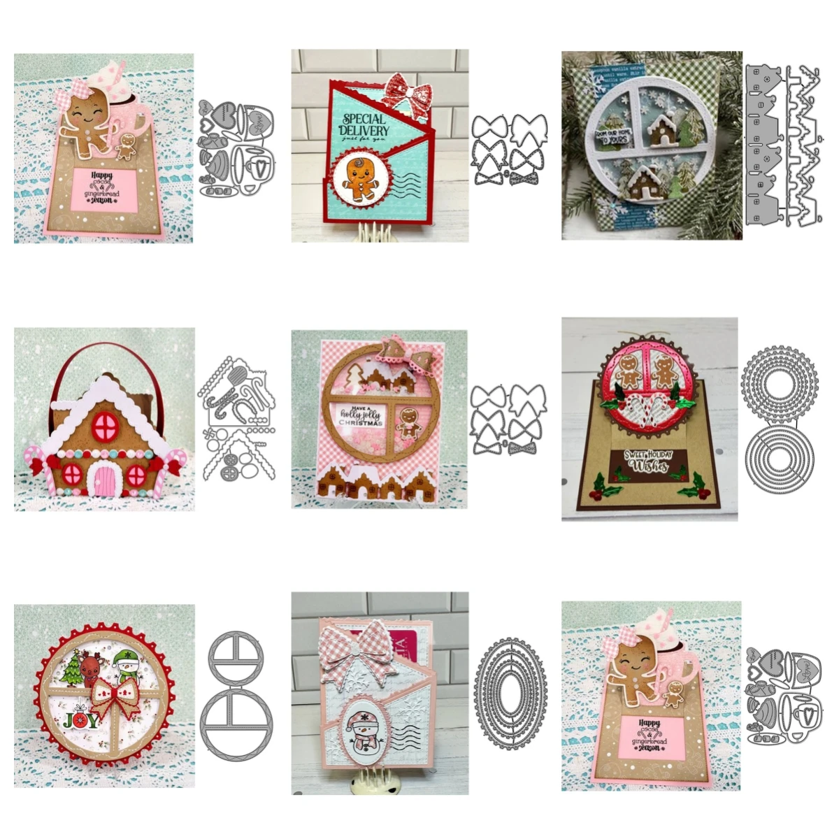 Niedliche Cartoon-Kaffeetasse Weihnachtsdekoration Metall-Stanzformen für Scrapbooking Neuheit 2024 Stanzwerkzeuge für Scrapbooking