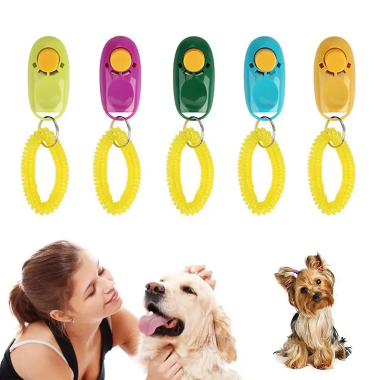 Plastic Portable Dog Clicker Toys Pet Tranining Clicke Training Tool Dog Whistle