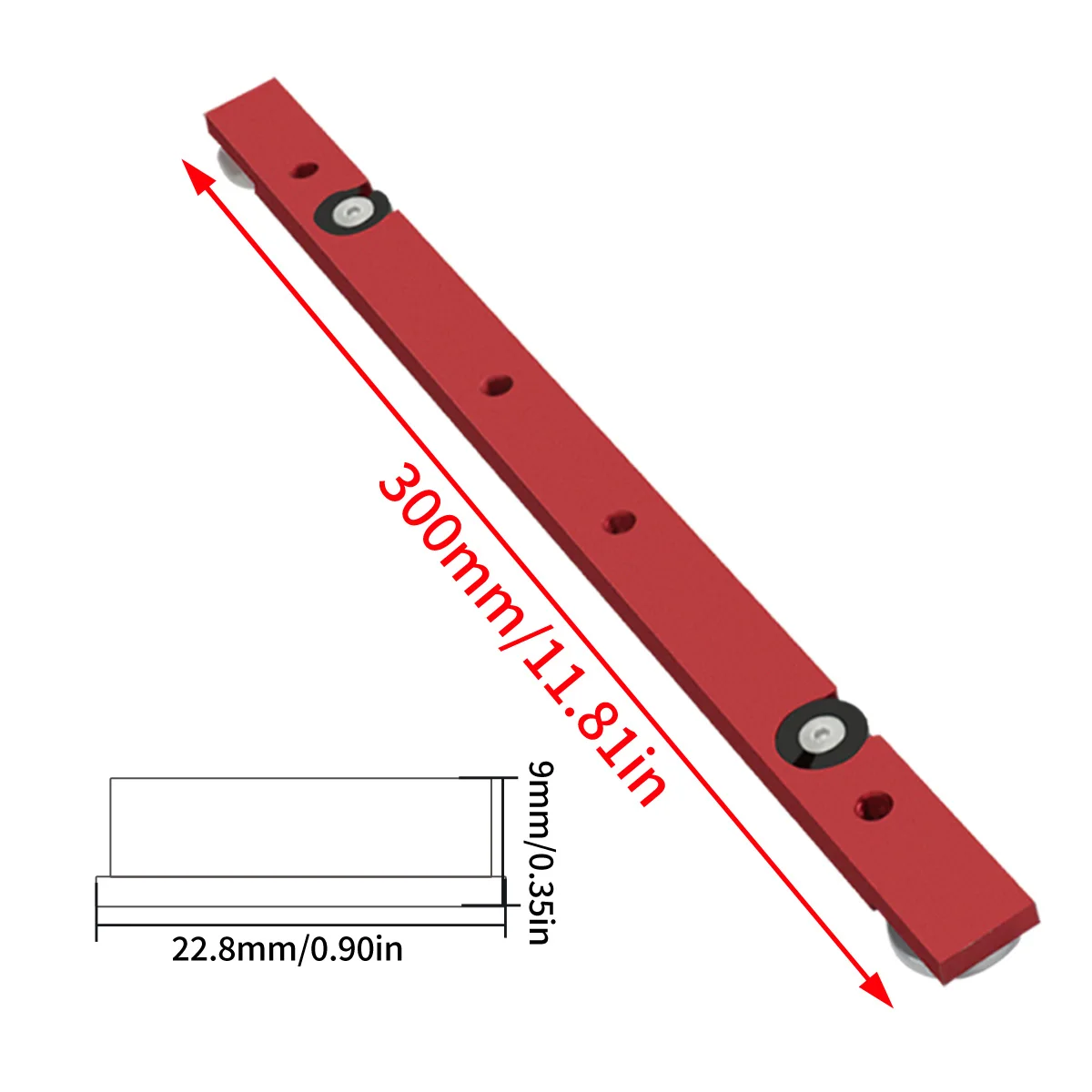600/800MM T30 T-Nut-Gleitschiene für Gehrungsführung, Holzbearbeitungs-DIY-Werkzeug, Gehrungsführungsschiene für Tischkreissäge und Frästisch – Detail 16