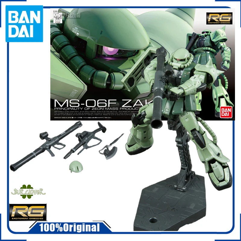 

Bandai Original RG Regular Edition 04 Mass Production Zaku II Anime Action Figure Assembly Model Toys Gifts For Children