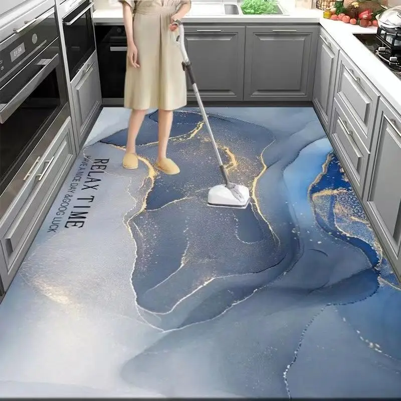 

Современный водонепроницаемый и маслостойкий ковер для кухни, нескользящий ковер с геометрическим рисунком для ресторана, моющийся и прочный напольный коврик, коврики из ПВХ для крыльца