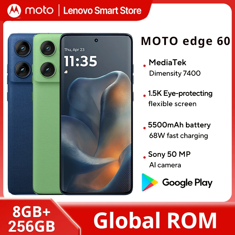�y�Z�[�����zMotorola MOTO edge 60 �X�}�[�g�t�H�� 5G �I���W�i���O���[�o�� ROM 6.7�C���` 1.5K 120Hz pOLED �f�B�X�v���C MediaTek Dimensity 7400 IP68 �g�ѓd�b
