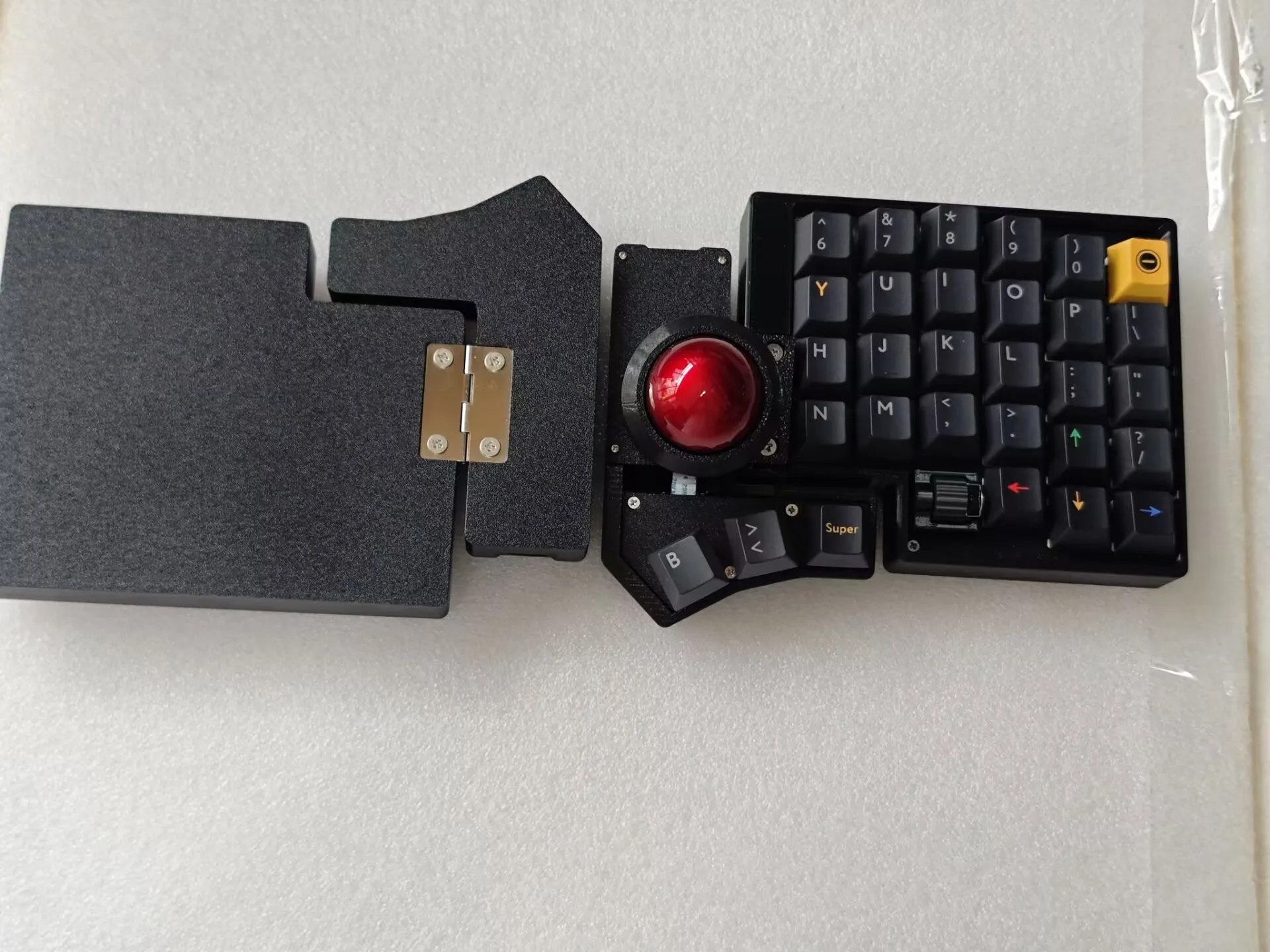 NEW CCK-BALL Freely Adjustable Angle Split Trackball Keyboard Custom ZMK/QMK with Scroll Wheel Gamers DIY MX Switch Teclado