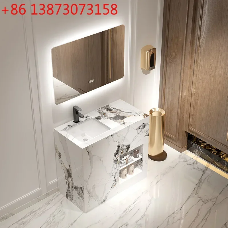 Slate column basin wash basin Slate integrated ceramic basin room Outdoor laundry pool