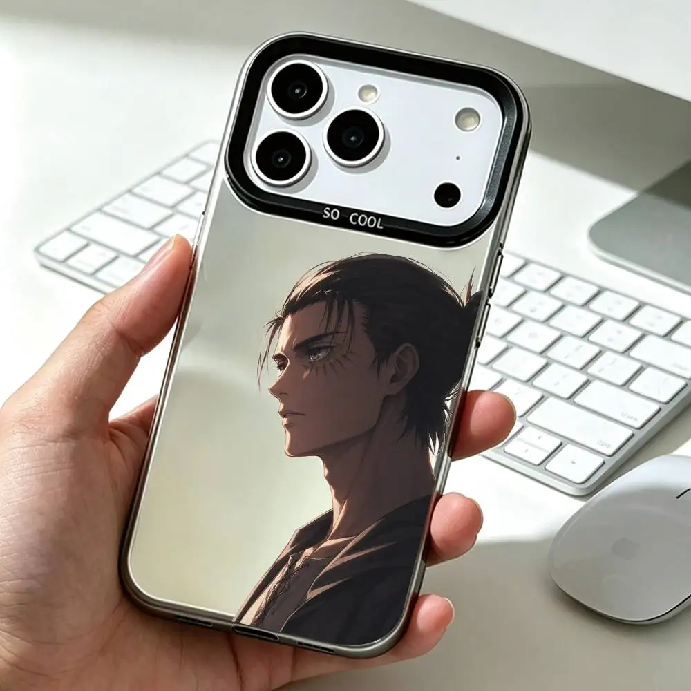 Attack on Titan Eren Yeager Phone Case For iPhone 18,17,16,15,14,13,12,11 Plus,Pro Max,XS,Colorful Silver Phone case Funda Cover