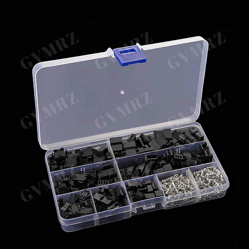 SM2.54 Kits 480pcs 20 sets Kit in box 2p 3p 4p 2.54mm Pitch Female and Male Header Connectors Adaptor 2-4P