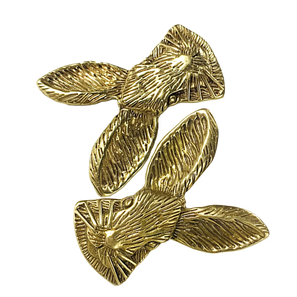 

2pcs Brass Bunny Head Cabinet Handles Gold Drawer Knobs Dresser Pulls Durable Decorative Hardware Accessories Rabbit Head Holds