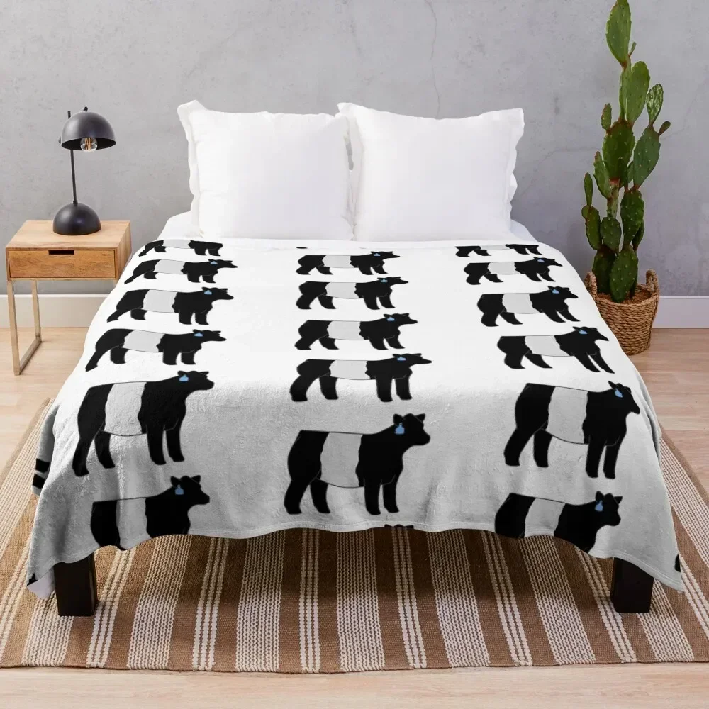 

Belted Galloway Heifer Throw Blanket Anti Shedding Soft Fuzzy Blanket for Home