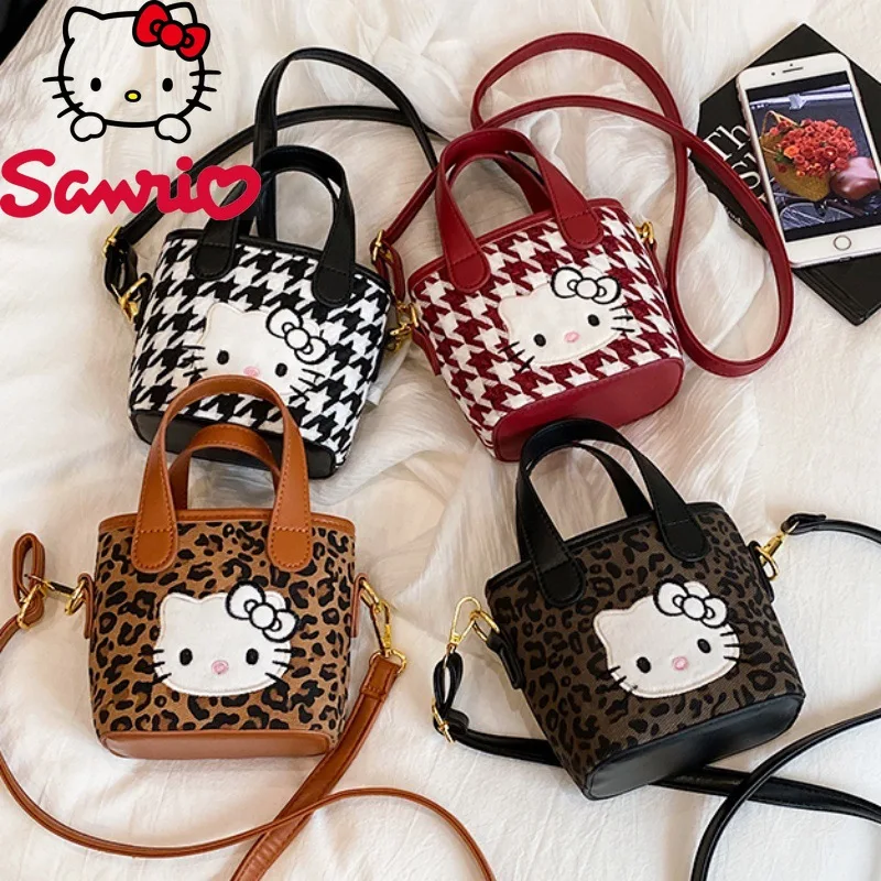 

Новая женская сумка-ведро HelloKitty: модная и высококачественная женская сумка через плечо, многофункциональная сумка для хранения вещей.