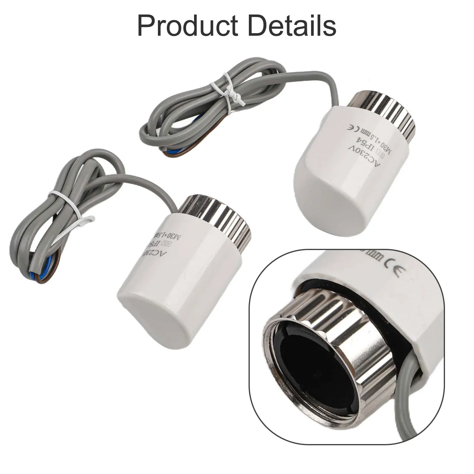 2pcs M30 1 5mm Electric Thermal Actuator AC230V for Floor Heating and Radiator Applications Long Lasting Performance