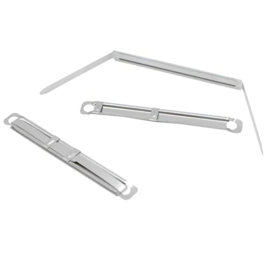 

Metal File Fastener, 50 Pcs Stainless Steel 3.5 Inch 2 Hole Metal Paper Clips for Loose-Leaf and Office 50