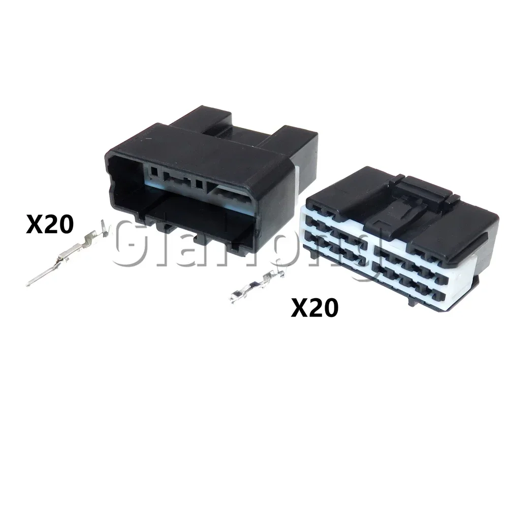 1 Set 20 Ways Car Low Current Electric Wire Unsealed Socket 6098-7358 Auto Male Female Connector 6098-7361 AC Assembly Parts