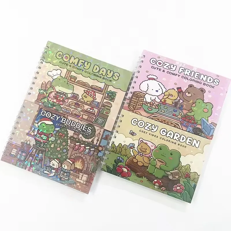 Cozy Friends & Comfy Days Coloring Book For Adults And Teens Creative Fun & Stress Relief Art Perfect Gift