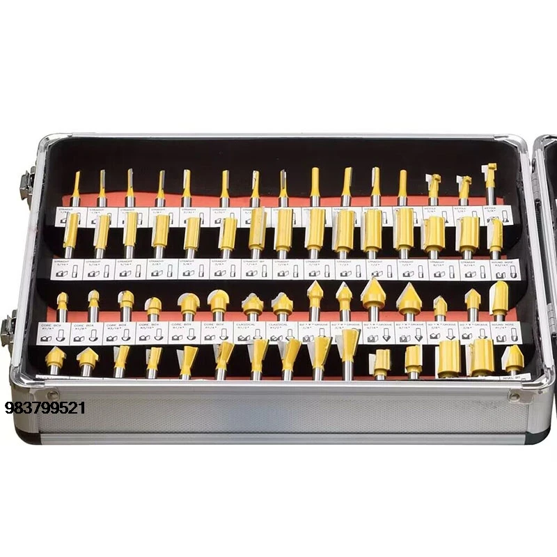 Consummate For Electric Edge Trimmer 100Pcs/set 1/4" Shank 6.35Mm Tungsten Carbide Router Drill Bit Woodworking Router Se NEW