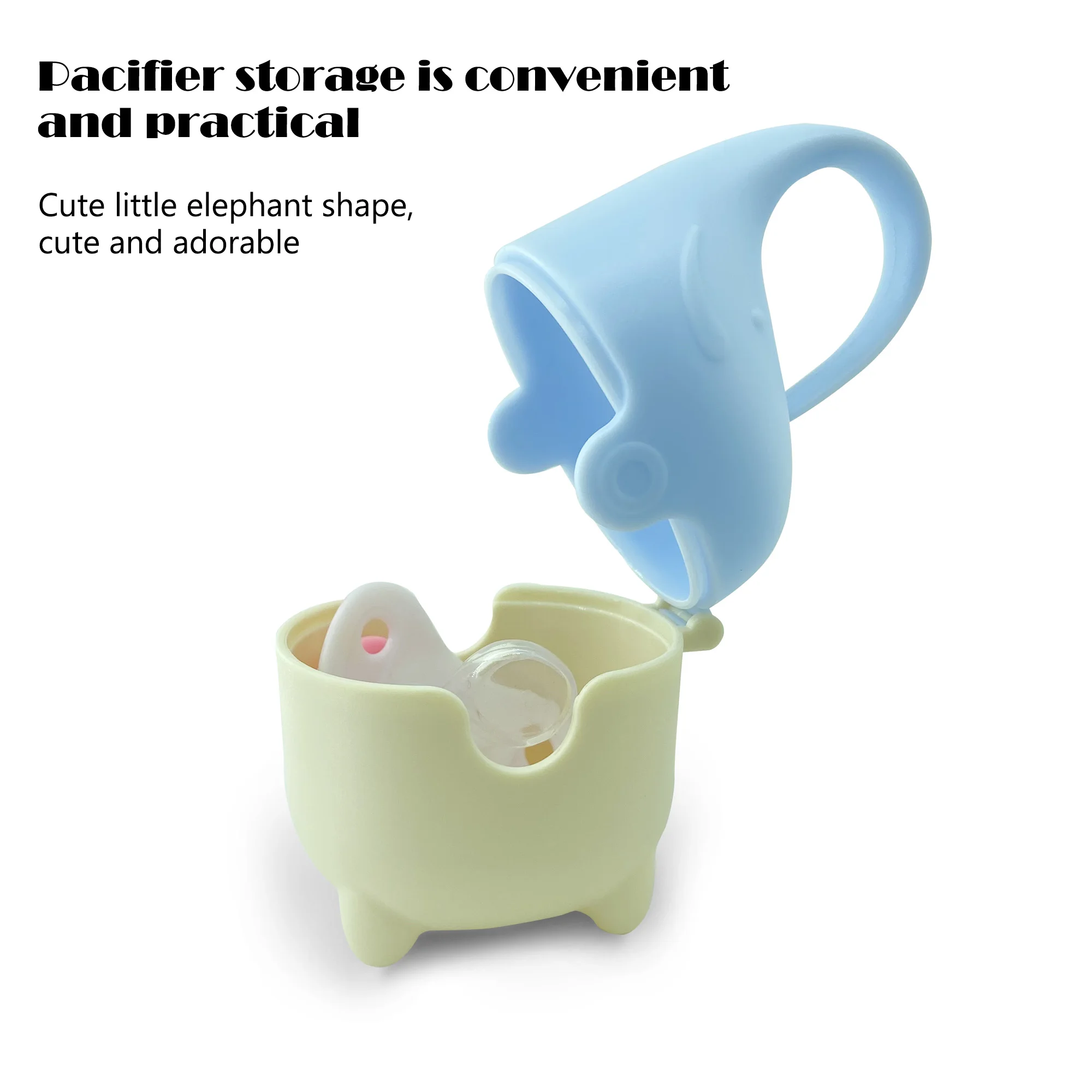 New Elephant Design Dustproof Pacifier Holder PP Baby Nipple Container