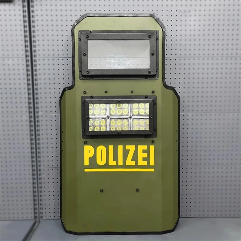 Hochintensiver ABS-Flash-Shield COS PLAY Spiel-Requisiten LED-Offroad-Licht Riot Flash Blitz Heavy Resistance Impact Shield Custom