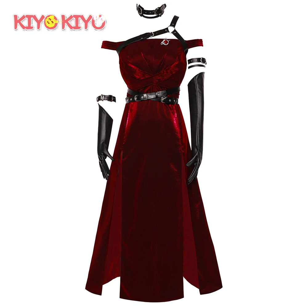 KIYO KIYO Anime Love and Deepspace Sylus Cosplay Costume Sylus Sexy Red Dress Female Halloween Costume