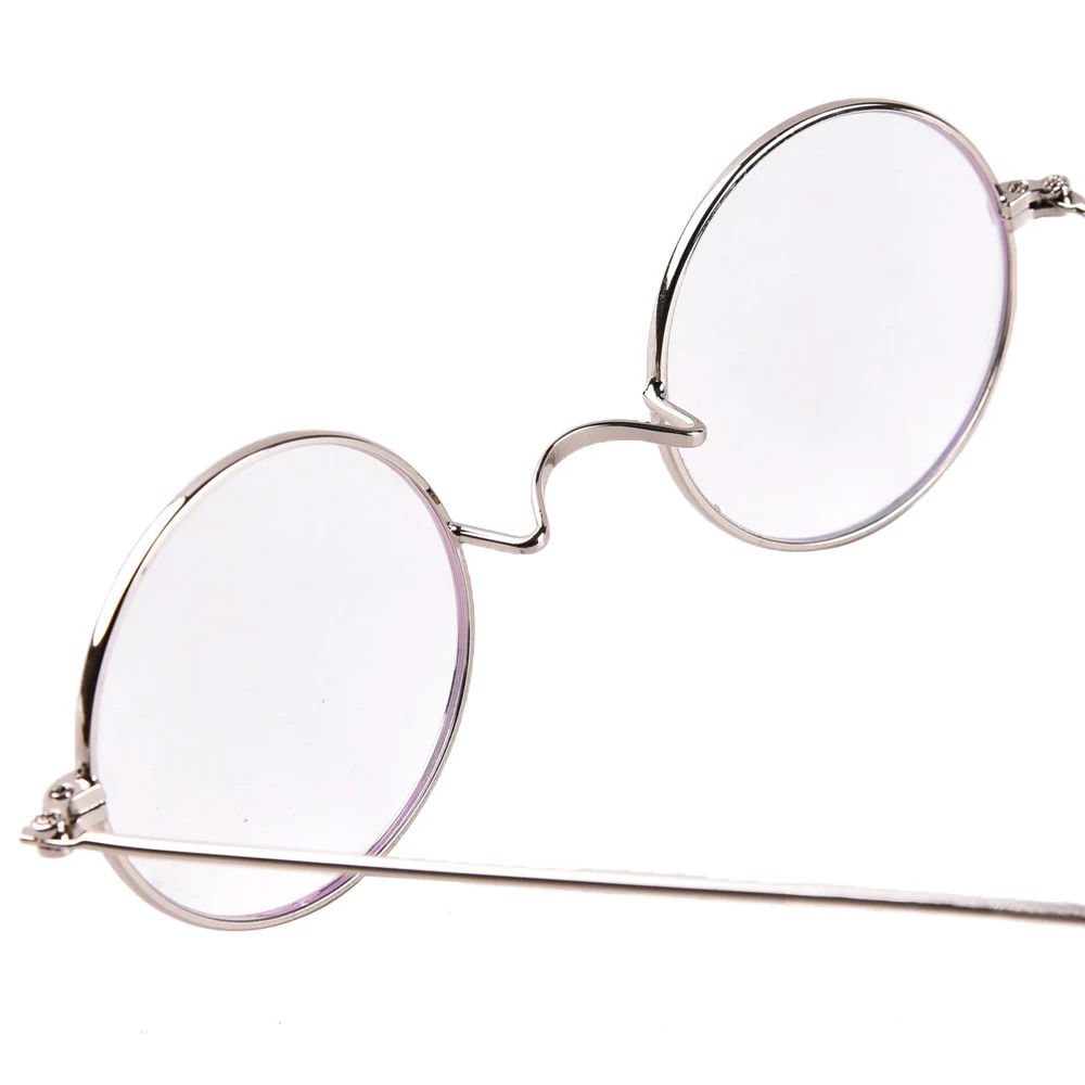 Retro Small Round Wire Rim Glasses, Vintage Optical Eyeglass Frame with Cable Temples and Ear Hooks