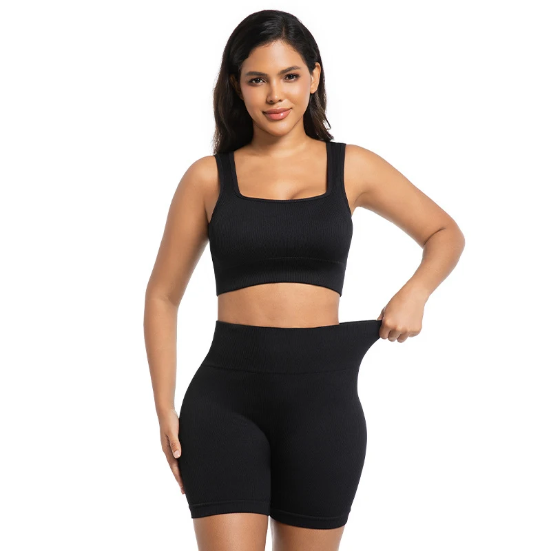 Running, fitness, and yoga set: tight-fitting, high-waisted, tummy-controlling, peach-butt-lifting yoga wear for women, comforta