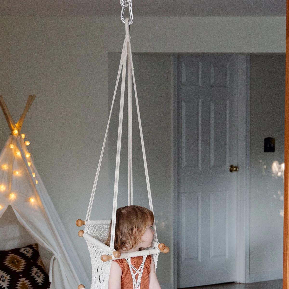 Heavy Duty Spring Hook For Gymnastics Rings Ceiling Mount Swing Set Accessories Hanging Chair Hammock Fixing Connection