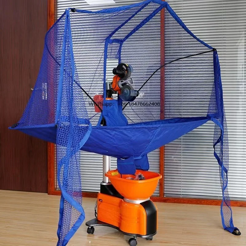 מכונת כדור טניס שולחן Double Fish E6 עומדת על הרצפה לאימונים ביתיים משגר אוטומטי מודל גואנגז'ו AL575916160571