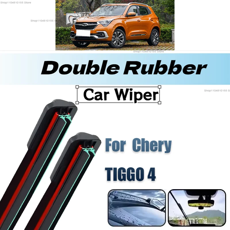 

2PCS Car Wiper for Chery Tiggo 4 2017-2018 Front Windshield Windscreen Wiper Blade Rubber Accessories 2017 2018