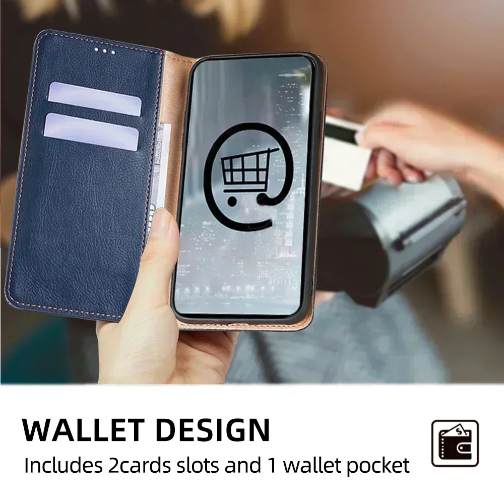 Funda magnética de cuero para Xiaomi Redmi Note 13 13R Pro Plus 13C Poco X6 M6 Pro, funda con tapa y ranuras para tarjetas