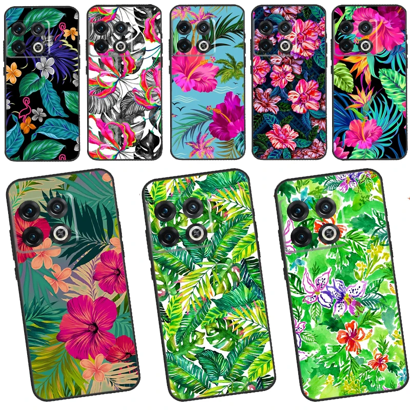 Tropical aloha Hibiscus  pattern Case For OnePlus 11 10 9 8 Pro 8T 9R 10T 9RT Ace Nord 2 2T CE N10 N100 N20 N200 Back Cover