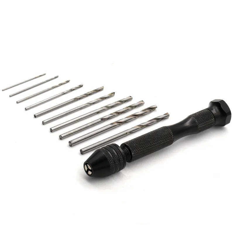 Micro Hand Drill Bits Set Pin Vise PCB Mini Drill Twist Drill Punching Rotary Tool For Jewelry Wood Craft DIY Sculpture