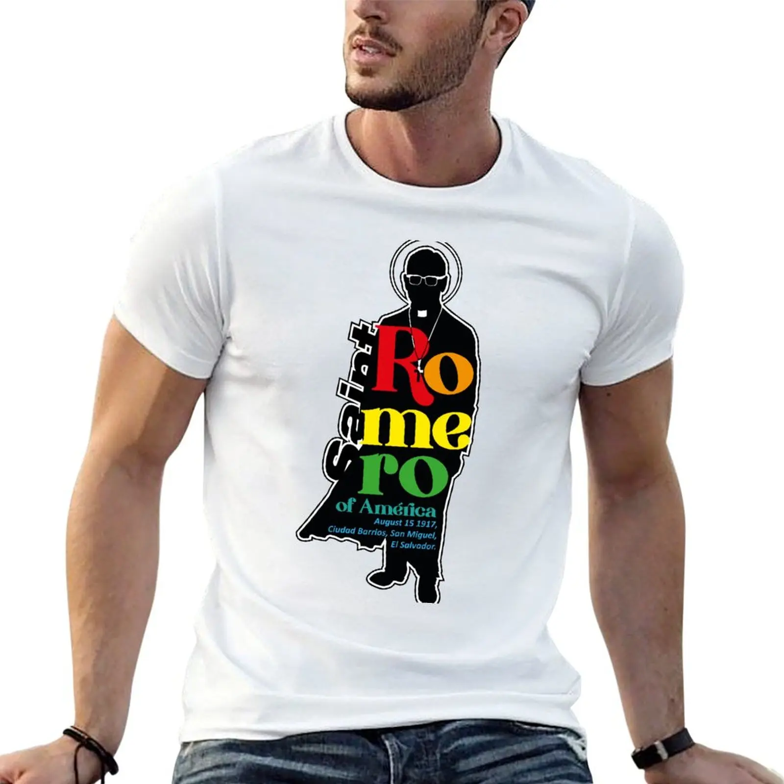 

T-Shirt - Arnulfo cotton Devotion shirts Romero óscar t Inspiration IN quality Saint Religious of high and Art (America)