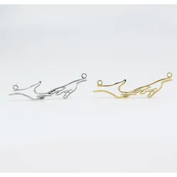 5pcs Stainless Steel Hands Love Charm Women Girl Fashion Jewelry DIY Handcraft Vacuum Plated Antiallergic Necklace