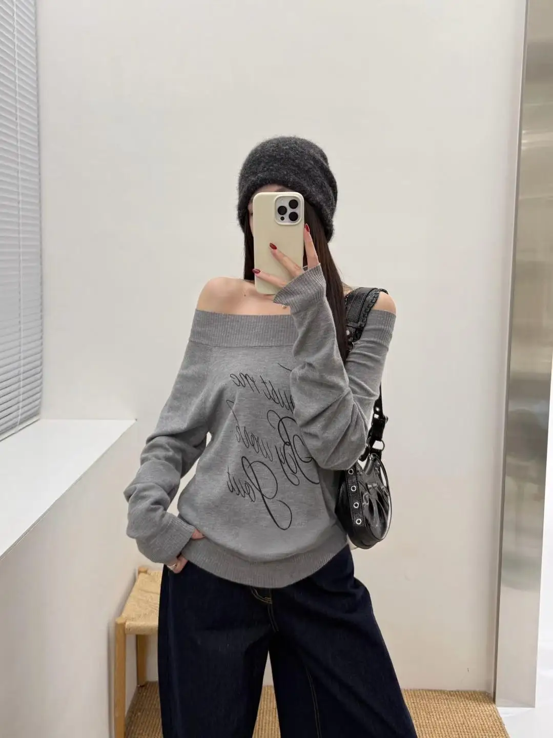 

Облегающий вязаный топ с буквенным принтом Spicy Girl, женский повседневный длинный све, удобная дышащая футболка с цифровым принтом