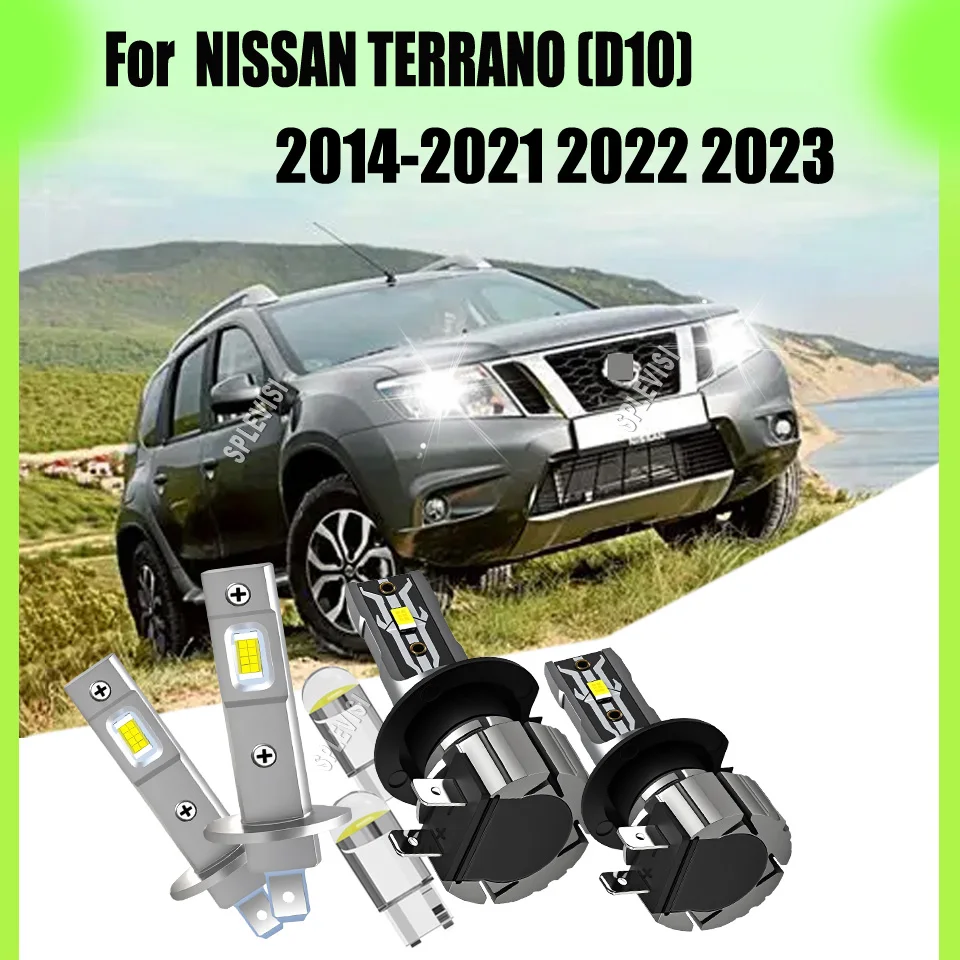 

H1 H7 LED Bulbs Combo Kit, 6000K Cool White High Low Beam Combo For NISSAN TERRANO (D10) 2014 2015 2016 2017 2018 2019-2023