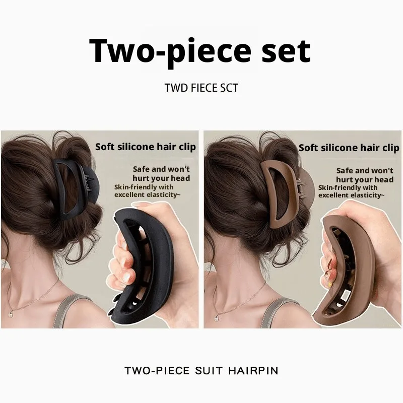 Weicher Silikon-Haarklammer mit edlem Design, perfekt zum Stylen der Haare, ohne Unbehagen zu verursachen oder das Haar zu zerkratzen. – Detail 7