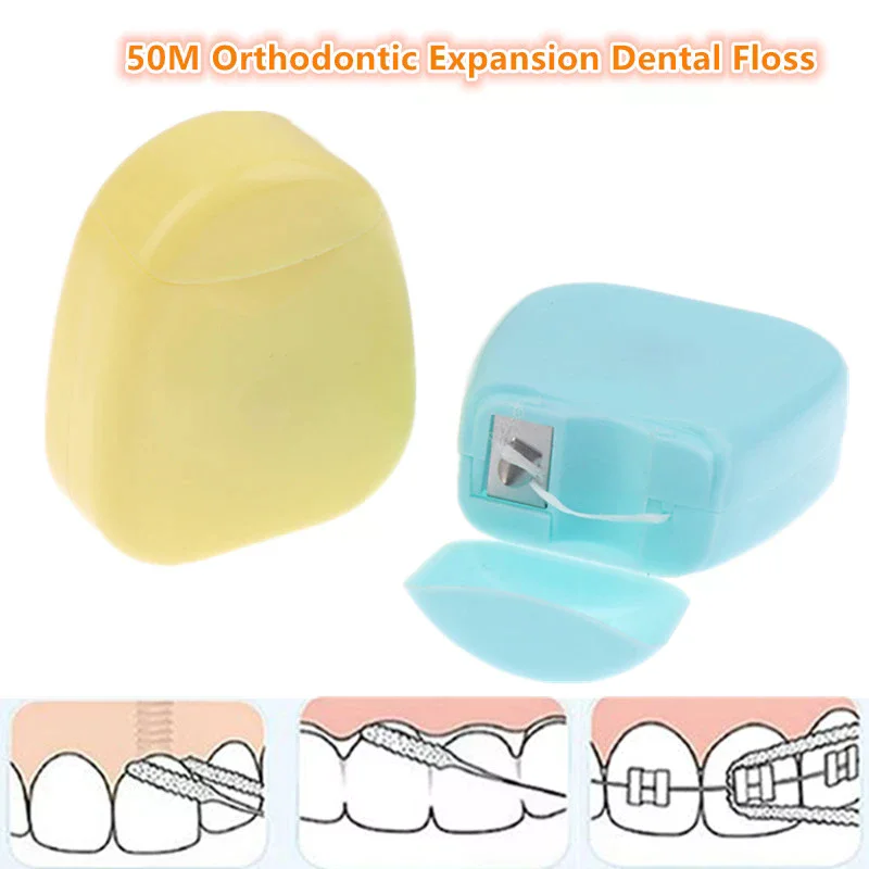 

Рулонная водорастворимая зубная нить 50 м, мягкая, для глубокой чистки полости рта, для взрослых, домашняя, для межзубных промежутков