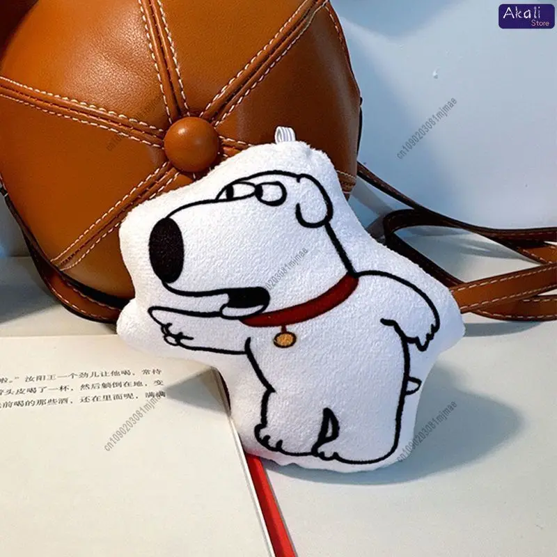 LLavero de perro brian parlante divertido, juguete con sonido colgante, llavero de voz para aliviar el estrés, bonito regalo para mascotas, bolsa de coche, decoración colgante