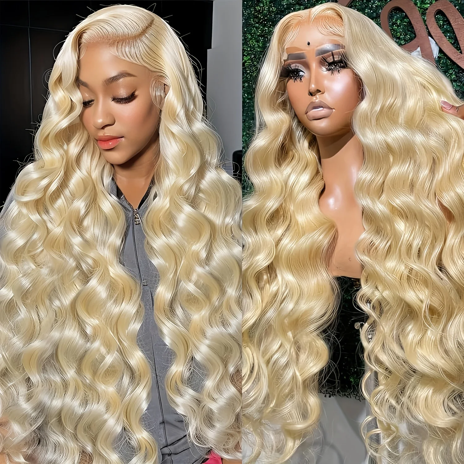 Perruque Lace Body Wave Brésilienne Naturelle, Cheveux Humains Colorés, Blond Miel, 613 HD, 13x6, 100%, en Vente au Choix, pour Femme