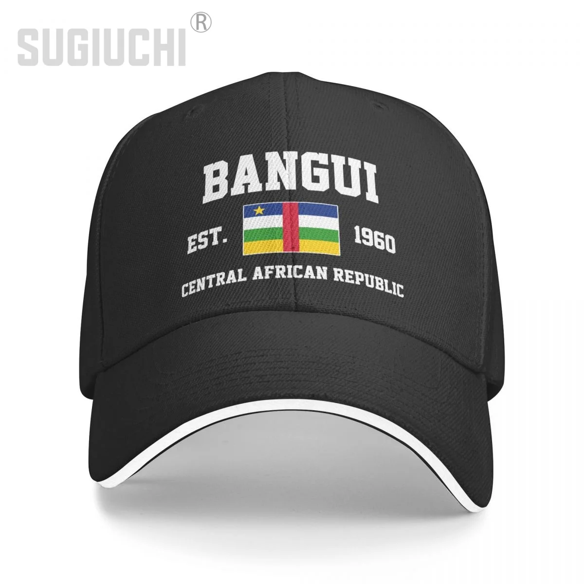 Baseball Cap Central African Republic EST.1960 Bangui Capital Men Women Unisex Hip Hop Sandwich Caps Snapback Golf Hat Fishing