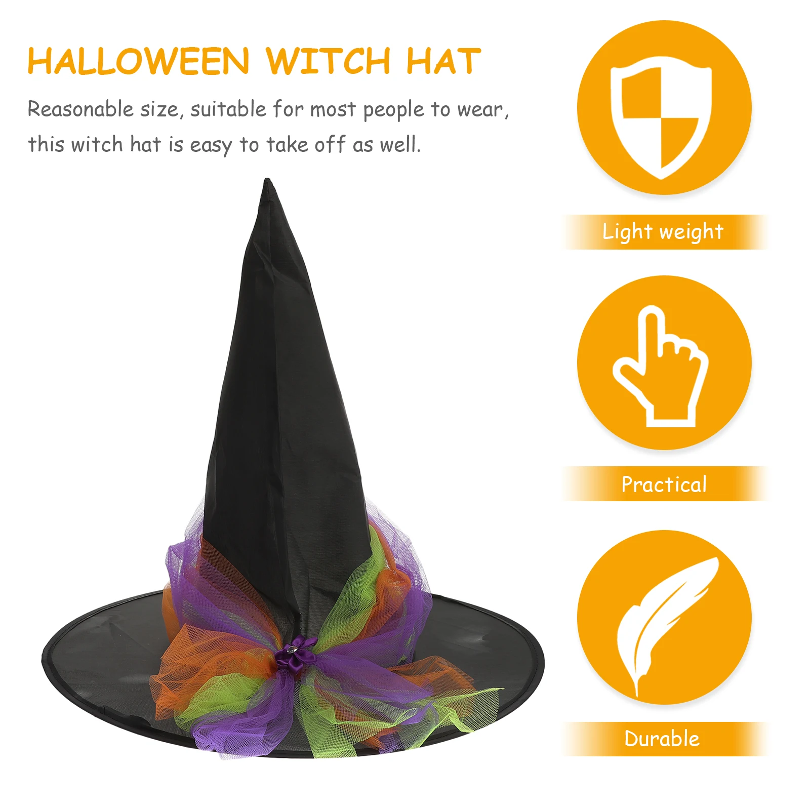 

Halloween Witch Hat For Women Fashion Cosplay Party Costume Accessories Carnival Masquerade Prom Beer Festival Roleplay Wizard