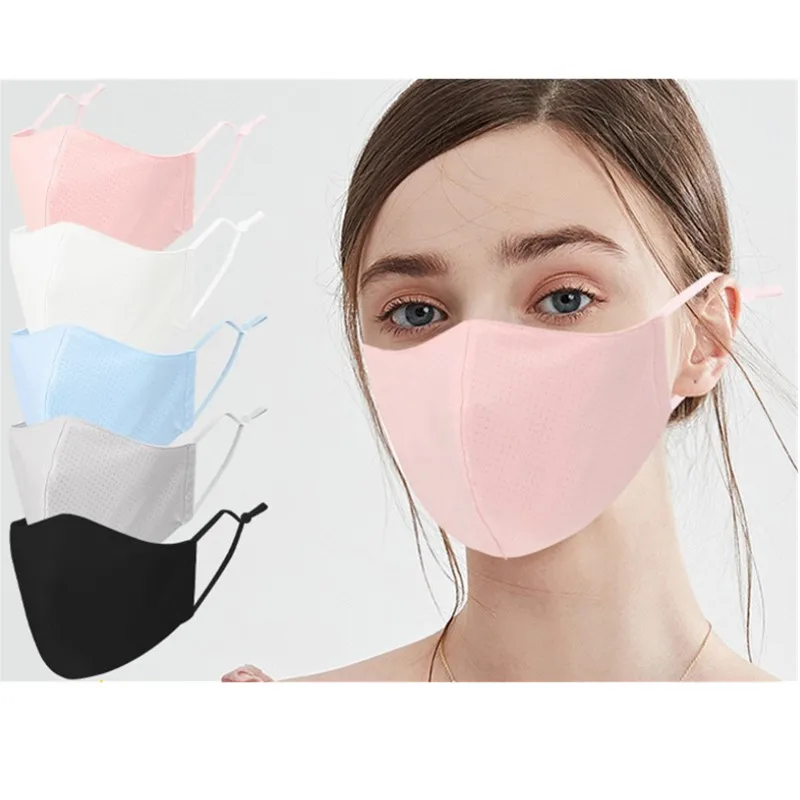 New Mask Fashion Reusable Protective Breathable and Dustproof Summer Ice Silk Cotton Masks Washed By Windproof Mouth-muffle Mask