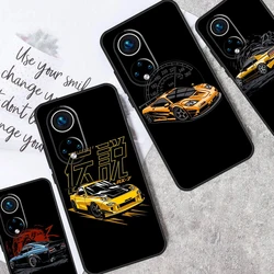 Sports Car JDM Drift For Honor 90 Lite 50 70 Magic 6 5 Pro Case For Honor X9b X8b X7a X6a X9 X7 X8 X8a X9a Cover
