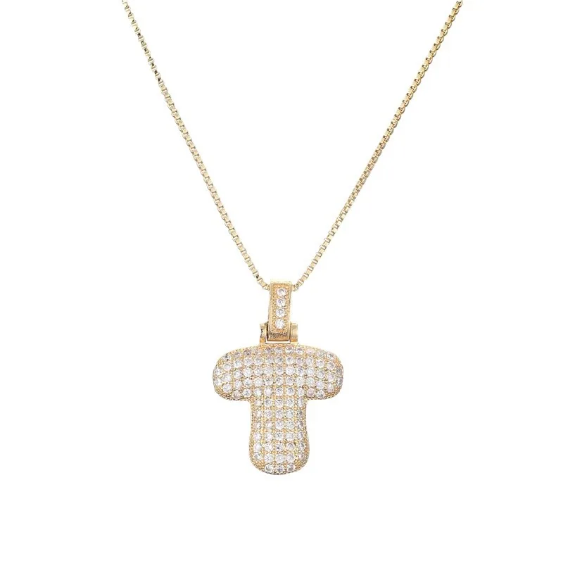 Amazon's new English letter zircon necklace for women