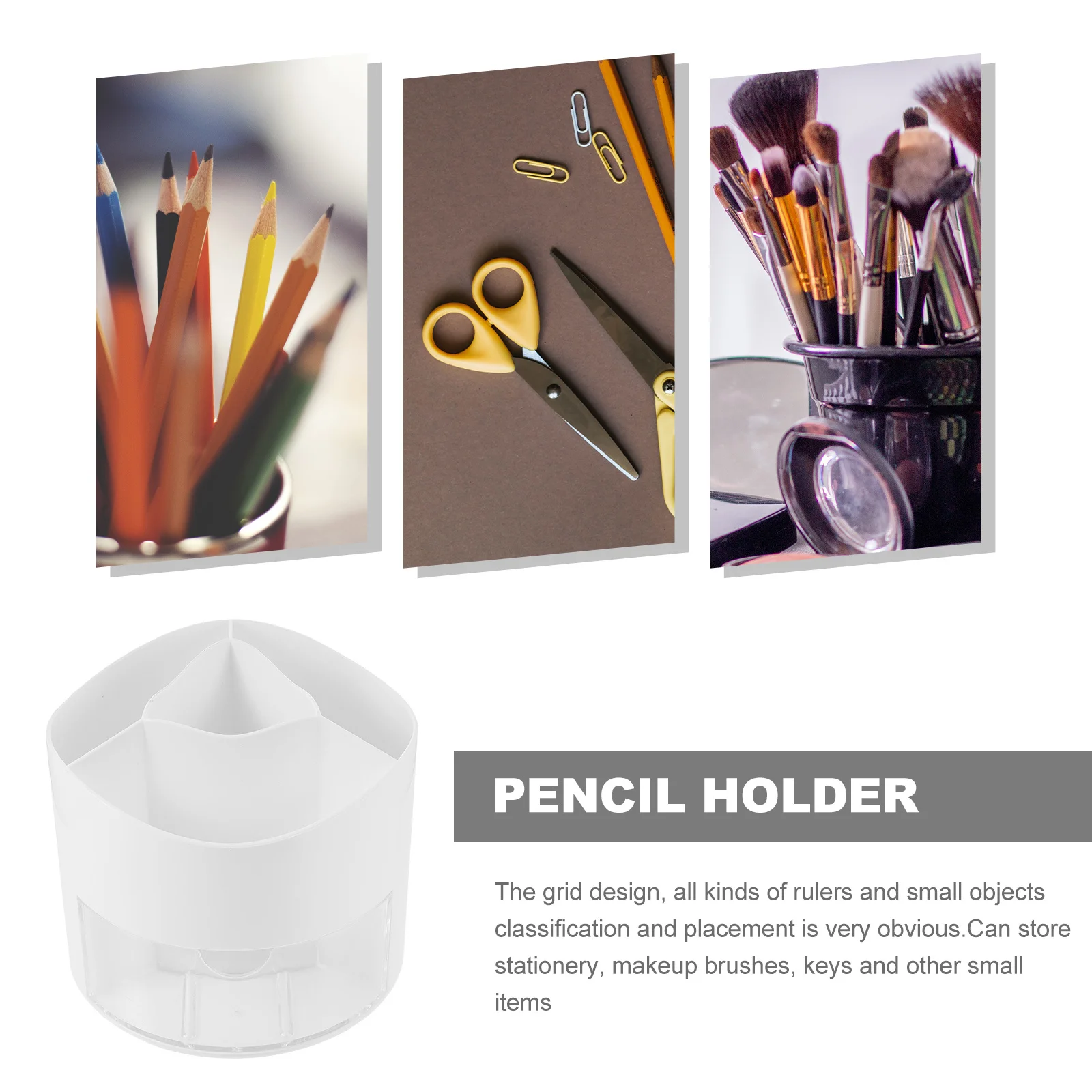 

360 Degree Rotating Pen Holder Multi-Function Desk Organizer Pencil Cup Makeup Brush Holder Desktop Brush Storage